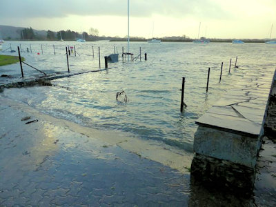 Water over Pensarn Quay 2