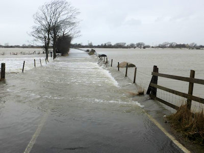 The road to the airfield