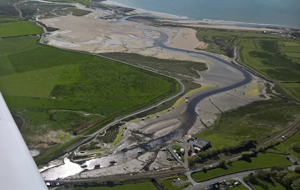 Mochras Lagoon and Artro River at low tide